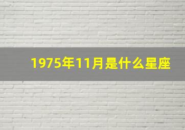 1975年11月是什么星座