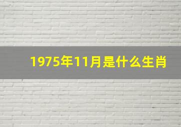 1975年11月是什么生肖