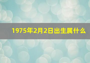 1975年2月2日出生属什么