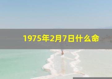 1975年2月7日什么命