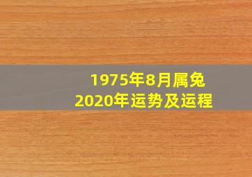 1975年8月属兔2020年运势及运程