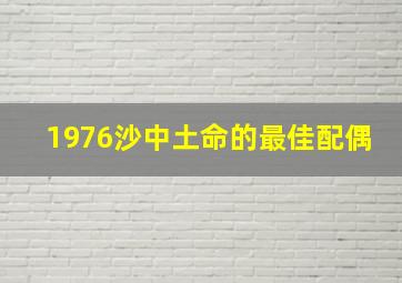 1976沙中土命的最佳配偶