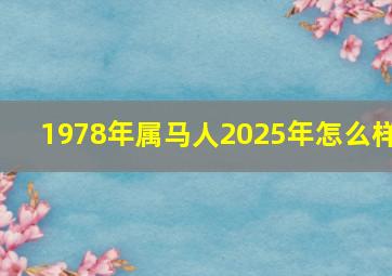 1978年属马人2025年怎么样