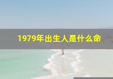 1979年出生人是什么命