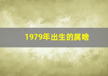 1979年出生的属啥