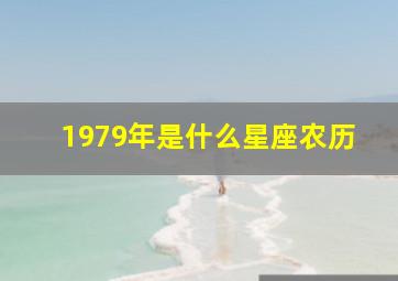 1979年是什么星座农历