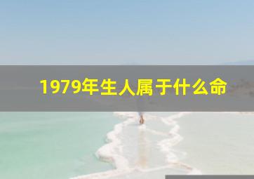 1979年生人属于什么命