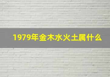 1979年金木水火土属什么