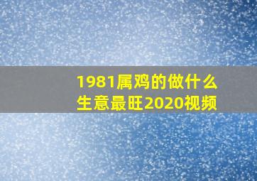 1981属鸡的做什么生意最旺2020视频