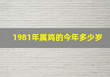 1981年属鸡的今年多少岁