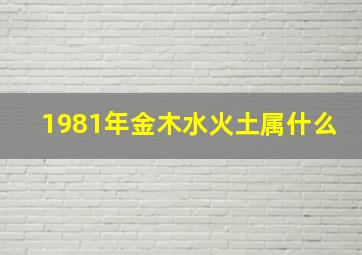 1981年金木水火土属什么