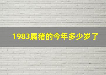 1983属猪的今年多少岁了