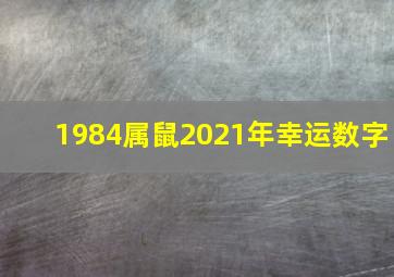 1984属鼠2021年幸运数字