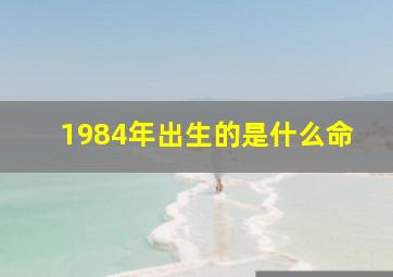 1984年出生的是什么命