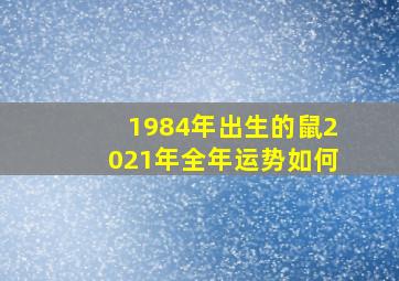 1984年出生的鼠2021年全年运势如何