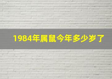 1984年属鼠今年多少岁了