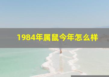 1984年属鼠今年怎么样