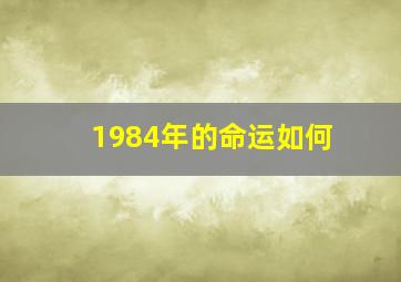 1984年的命运如何