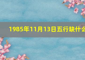 1985年11月13日五行缺什么