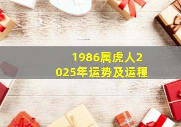 1986属虎人2025年运势及运程