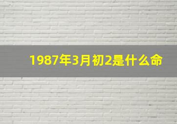 1987年3月初2是什么命