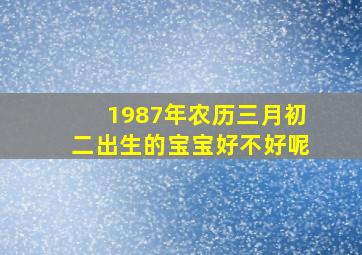 1987年农历三月初二出生的宝宝好不好呢