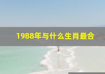 1988年与什么生肖最合