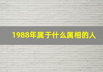 1988年属于什么属相的人