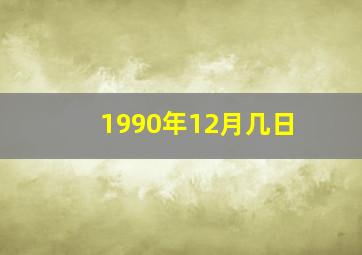 1990年12月几日