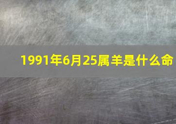 1991年6月25属羊是什么命