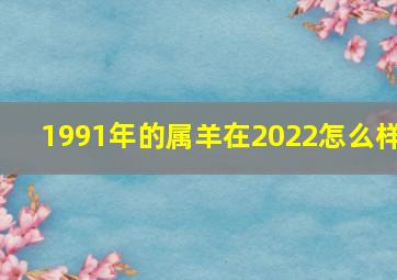 1991年的属羊在2022怎么样