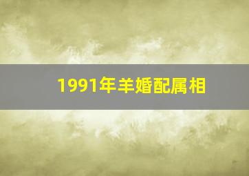 1991年羊婚配属相