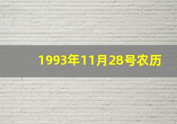 1993年11月28号农历