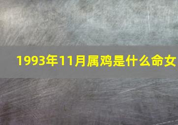 1993年11月属鸡是什么命女