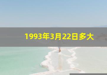 1993年3月22日多大