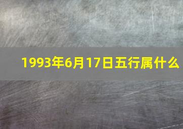 1993年6月17日五行属什么