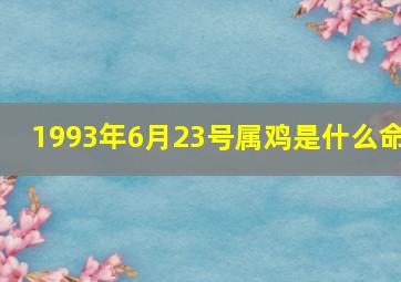 1993年6月23号属鸡是什么命