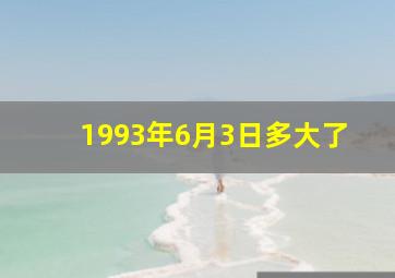 1993年6月3日多大了