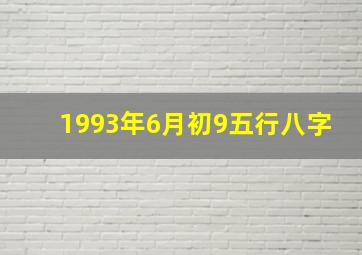 1993年6月初9五行八字