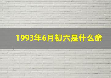 1993年6月初六是什么命