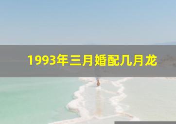 1993年三月婚配几月龙