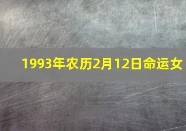 1993年农历2月12日命运女