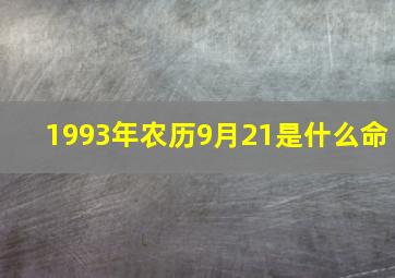 1993年农历9月21是什么命