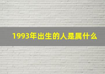 1993年出生的人是属什么