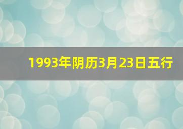 1993年阴历3月23日五行