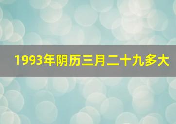 1993年阴历三月二十九多大