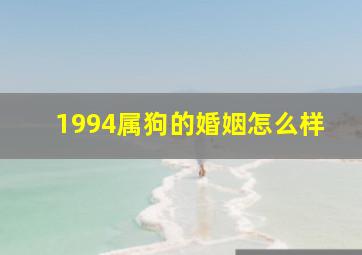 1994属狗的婚姻怎么样