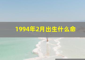 1994年2月出生什么命