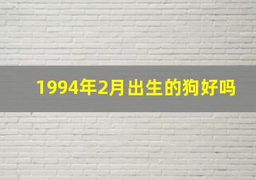 1994年2月出生的狗好吗