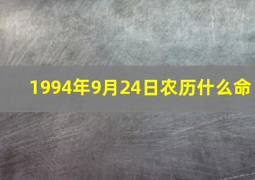 1994年9月24日农历什么命